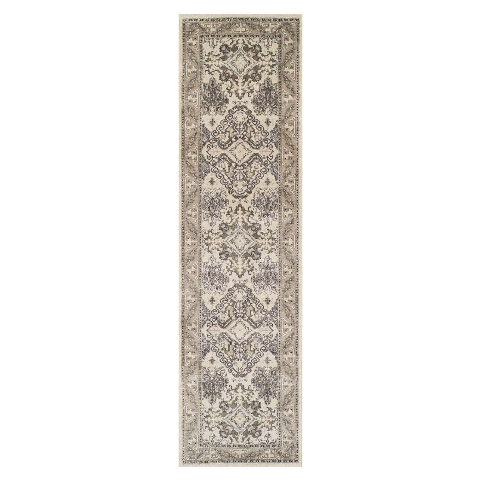 Richmond Hallway Runner 70w In Cream And Grey